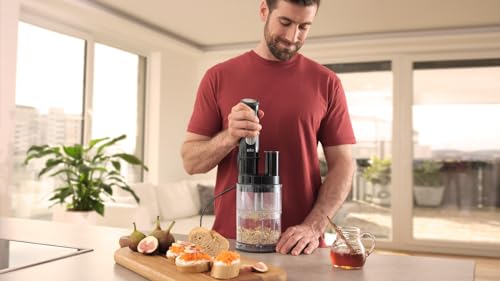 Braun MultiQuick 5 Pro Hand Blender, PowerBell Plus, 25 Speed, Turbo, EasyClick, Mini Food Processor, Metal Whisk, 500ml Beaker
