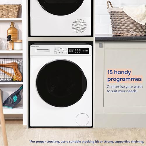 Russell Hobbs 8kg Washing Machine, 1400 rpm, 15 Programs, Eco Tech