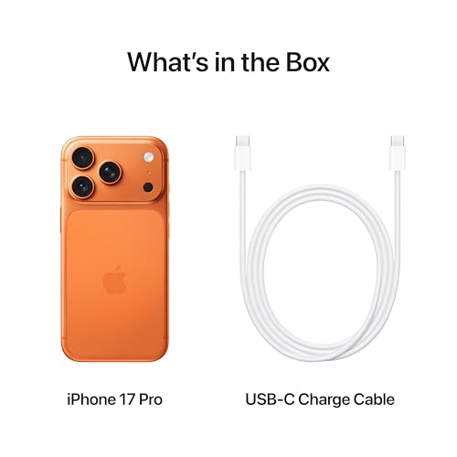 Apple iPhone 17 Pro 1TB: 6.3" ProMotion Display, A19 Pro Chip, Pro Fusion Camera, Cosmic Orange