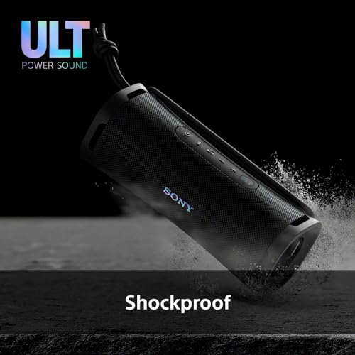 Sony ULT FIELD 1 Portable Speaker: Bluetooth, Deep Bass, IP67 Waterproof - 12hr Battery - Clear Call Quality - Black