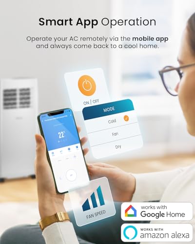 Pro Breeze 4-in-1 Portable AC Unit 5000 BTU with Wifi & Remote - Home Air Conditioner
