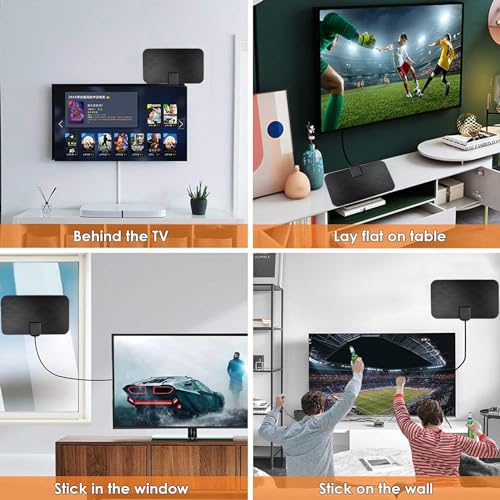 Amplified HD TV Antenna for Freeview TV, 250+ Miles Range