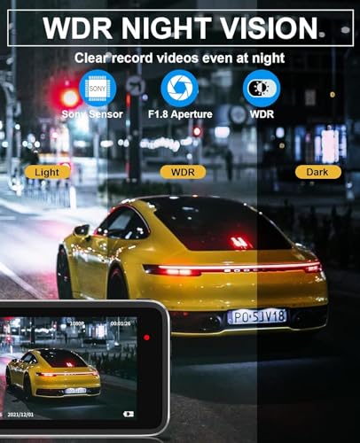 Dash Cam: Full HD 1080P, 170° Wide-Angle Lens, Night Vision
