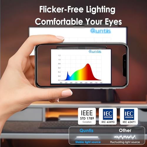 Quntis Wireless Monitor Light Bar: Remote Control, Eye Protection, Anti-Blue Light, 40cm Curved Computer Monitor Lamp