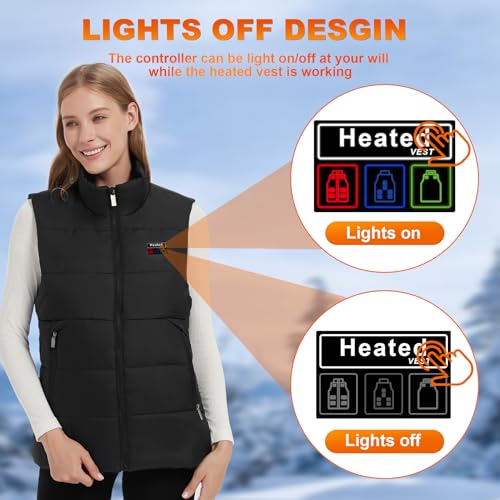 Rasfalo Heated Gilet: Electric Vest, 15 Heating Zones, USB Rechargeable, Winter Body Warmer for Outdoor Sports