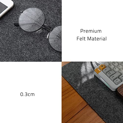 DawnTrees Desk Mat 100x40 cm Felt Protector Keyboard Mouse Pad