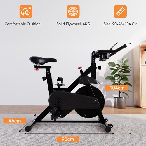 Lacuffy Indoor Cycling Bike: 136kg Capacity, Magnetic, LCD Display