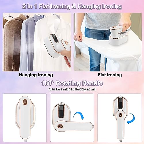 TravelCrisp Steam Iron: Foldable, Ceramic Soleplate, Fast Heat-Up