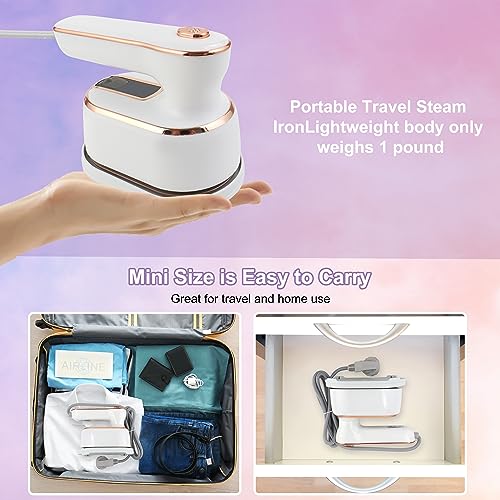 TravelCrisp Steam Iron: Foldable, Ceramic Soleplate, Fast Heat-Up