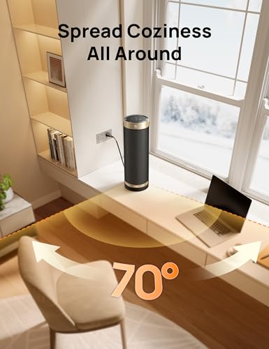 Dreo Electric Heater: Silent Ceramic, 70° Oscillation, Energy Efficient, 3-Mode, 3-Speed, Timer