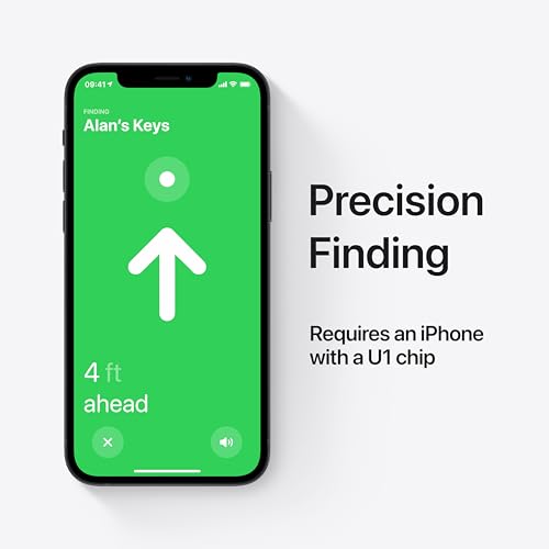 Apple AirTag Tracker for Keys, Wallet, Luggage. Replaceable Battery. Water-Resistant. Easy Setup with iPhone.