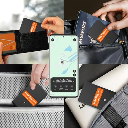 Samsung easyTag Card Tracker - Slim Global Tracking Smart Tag for Wallets, Bags, Luggage - Rechargeable, SmartThings Compatible