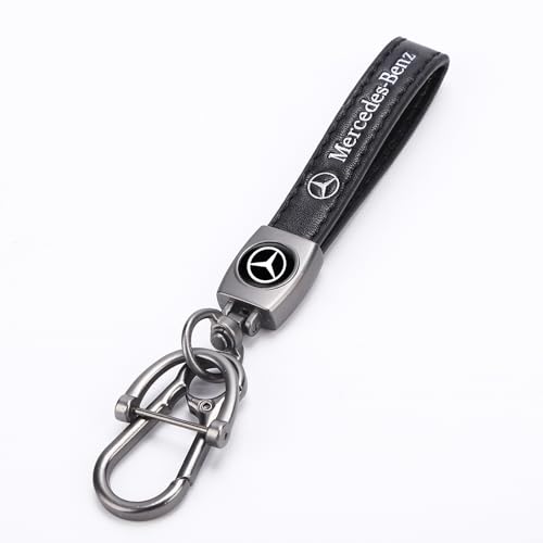 Mercedes-Benz Tire Valve Caps & Keyring Set, 4 Pcs, Black