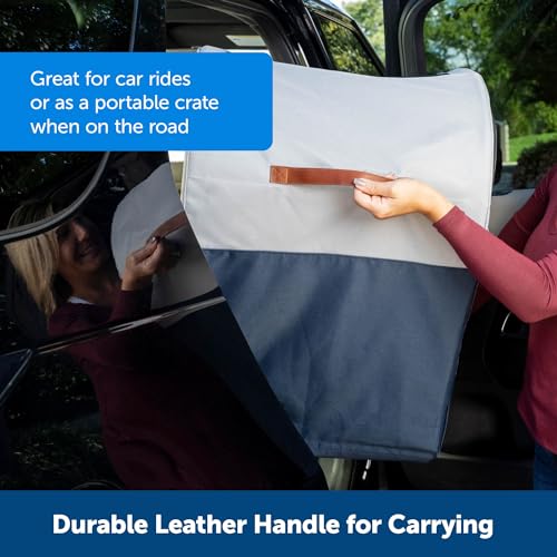 PetSafe Travel Carrier for Pets up to 27 inch, Collapsible Design, Waterproof Liner, Machine Washable, 2 Storage Pockets