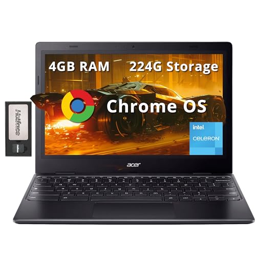 Acer Chromebook 311 11.6 inch Laptop, Intel Celeron, UHD Graphics, 4GB RAM, 224GB Storage, Chrome OS, Wi-Fi 5