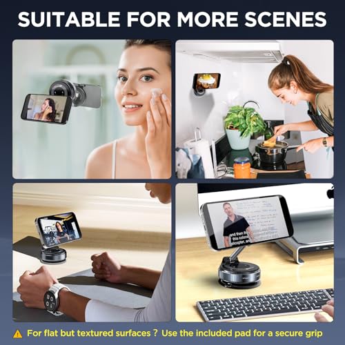 MSXTTLY Car Phone Holder, Vmag-S1, 360° Rotatable Mount, iPhone 17 Pro MAX & Android, Black