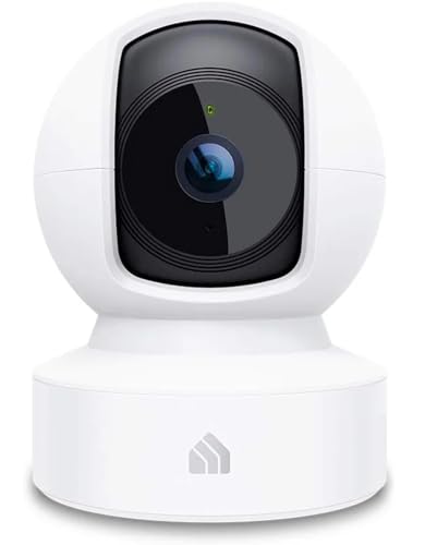 Kasa Pan/Tilt Smart Security Camera, 1080p HD Dog-Camera, Night Vision, Motion Detection, Baby & Pet Monitor, Alexa & Google Home, White