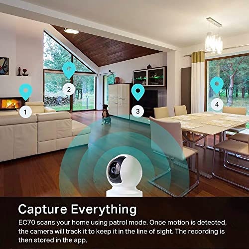 Kasa Pan/Tilt Smart Security Camera, 1080p HD Dog-Camera, Night Vision, Motion Detection, Baby & Pet Monitor, Alexa & Google Home, White