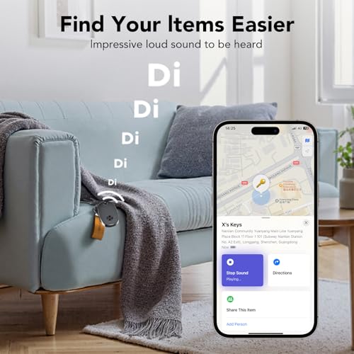 weTag Pro Tracker Tags 4 Pack for Apple Find My APP, Keys Finder and Item Locator, IP67 Waterproof
