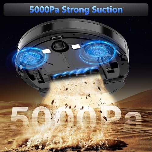 Tikom Robot Vacuum & Mop Combo, 5000Pa Cleaner, App Control