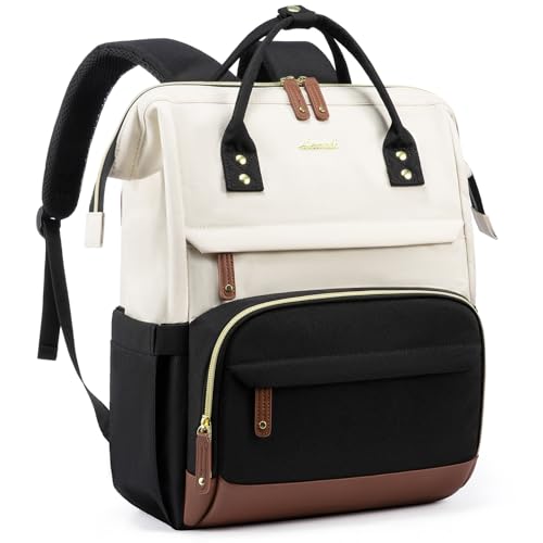 LOVEVOOK Women's Laptop Backpack 15.6 Inch, Work & Travel Purse with Large Capacity, Waterproof College Bookbag & Casual Daypack