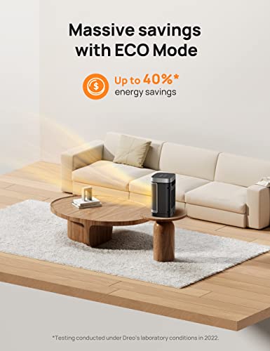 Dreo Portable Electric Heater: PTC Ceramic, Remote Control, Thermostat, 70° Oscillation, 12H Timer - Safe & Quiet Room Heater