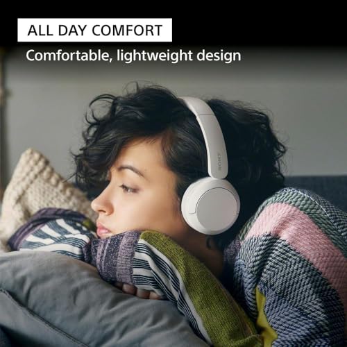 Sony Wireless On-Ear Headphones with Mic, 50hr Battery Life - Pink