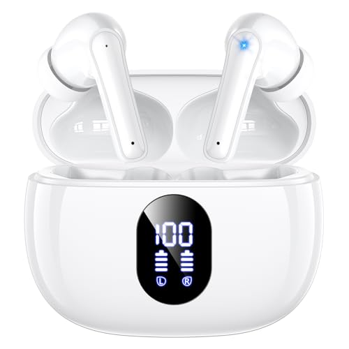 Brand Wireless Earbuds with ENC Noise Cancelling Mic, Big Bass Stereo Sound, 48-Hour Playtime, Lightweight In-Ear, IPX7, Hands-Free Calls
