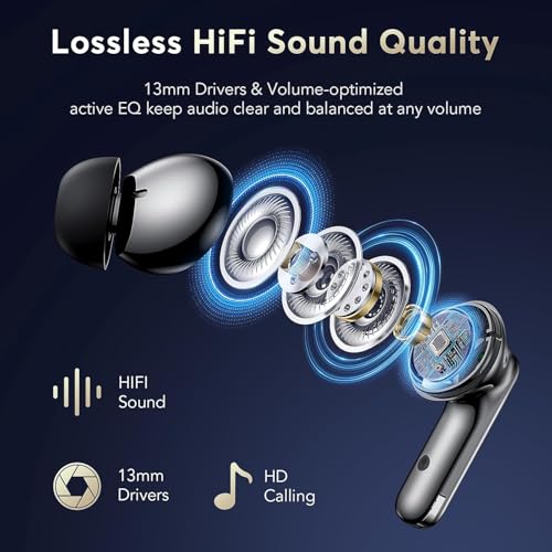 Brand Wireless Earbuds: Dual Noise Cancelling Mic, ANC&ENC, 36H Playtime, Deep Bass Stereo Sound, IP7 Waterproof
