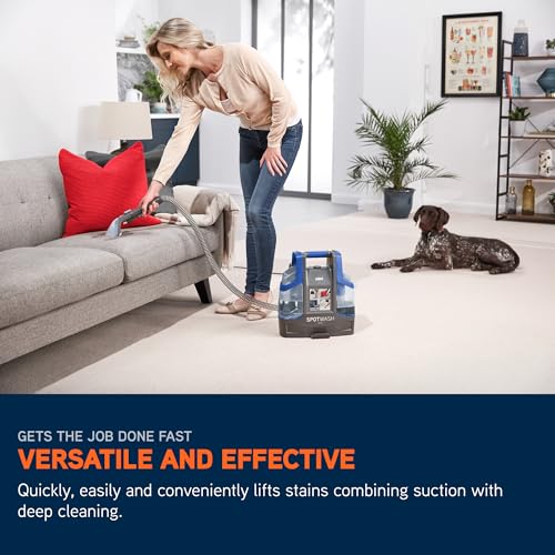 SpotWash Duo Small Handheld Shampooer for Upholstery, Sofa, Stairs, Rug - Stain Cleaning Solution, Tool for Home, Car, Pets
