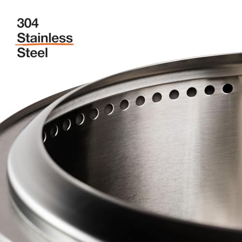 Solo Stove Yukon Smokeless Fire Pit - Wood Burning Outdoor Fireplace, Portable Stainless Steel, Ideal for 6+ People
