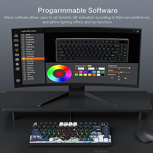 Womier S-K80 75% Keyboard with Color Display, Hot Swappable RGB Gaming Keys
