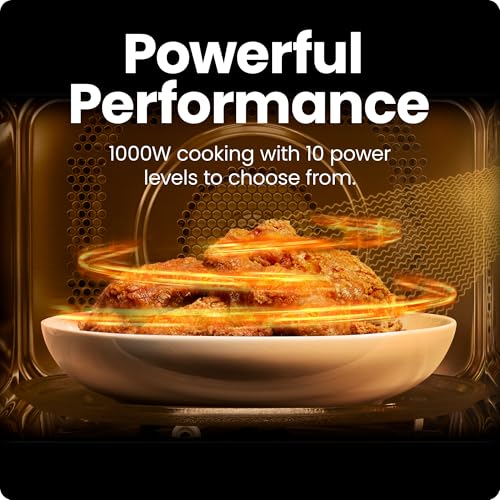 Chefman Microwave Oven 1.1 Cu. Ft. Stainless Steel - 1000W, 6 Auto Menus, 10 Power Levels, Eco Mode, Memory - Easy Clean