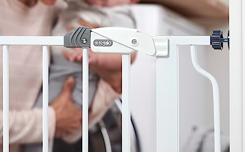 Regalo Extra Tall Walk Thru Baby Gate with Wall Cups Kit