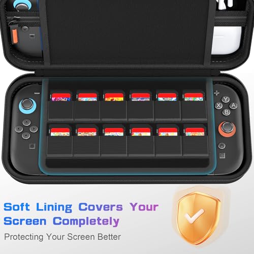 daydayup Switch 2 Carry Case for Nintendo Switch 2, 24 Games, Protective Hard Shell Travel Case for Console & Accessories