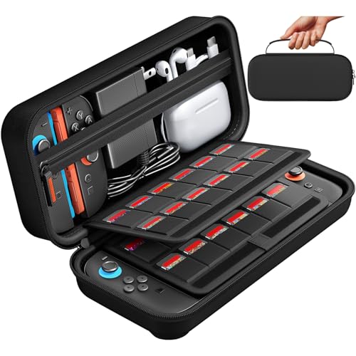 daydayup Switch 2 Carry Case for Nintendo Switch 2, 24 Games, Protective Hard Shell Travel Case for Console & Accessories