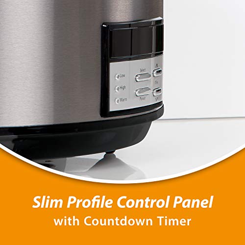 Crock-Pot 8-Qt Programmable Slow Cooker, Auto Warm, Stainless