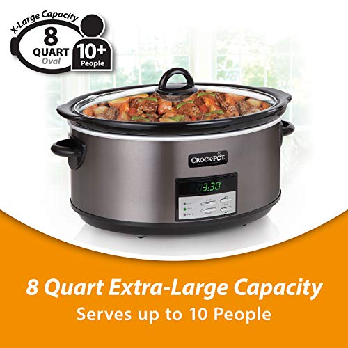 Crock-Pot 8-Qt Programmable Slow Cooker, Auto Warm, Stainless