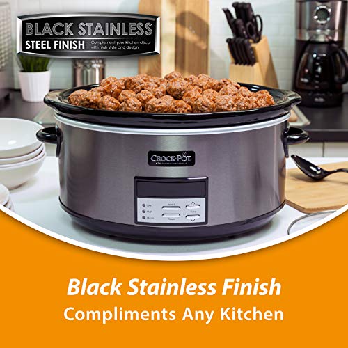 Crock-Pot 8-Qt Programmable Slow Cooker, Auto Warm, Stainless