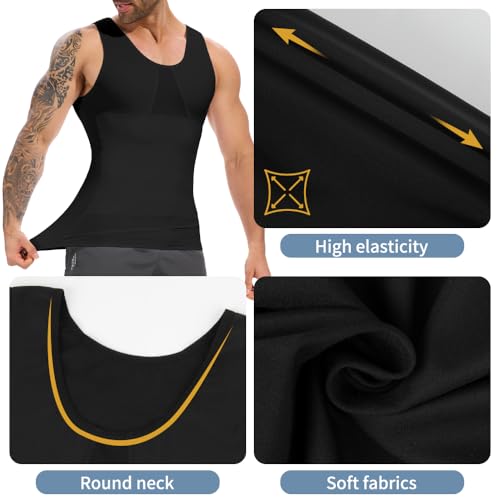 SLIMBELLE Men's Compression Vest Body Shaper - Slimming Inch