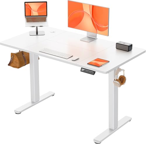 ErGear Electric Standing Desk 47x24 inch, Sit Stand Desk with Memory Smart Panel, Splice Board - Home Office Essential