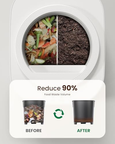 Smart 4L Kitchen Compost Bin: Odorless, Low Noise, Auto-Cleaning