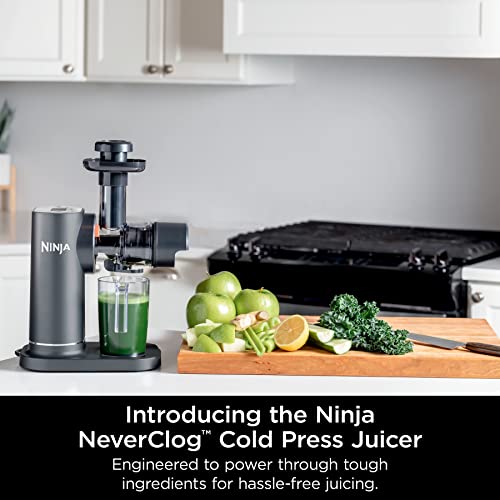 Ninja NeverClog Cold Press Juicer, Total Pulp Control, 2 Pulp Functions