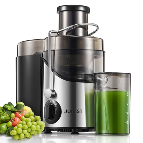 Juilist 3" Wide Mouth Juicer Extractor - 800W Power, 3-Speed, Easy to Clean - Ideal for Vegetables and Fruits