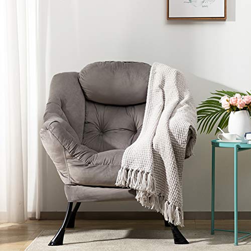 HollyHOME Velvet Armchair: Comfy Reading Chair for Living Room