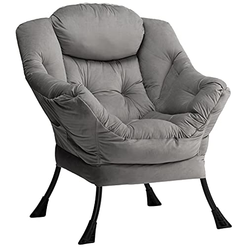 HollyHOME Velvet Armchair: Comfy Reading Chair for Living Room