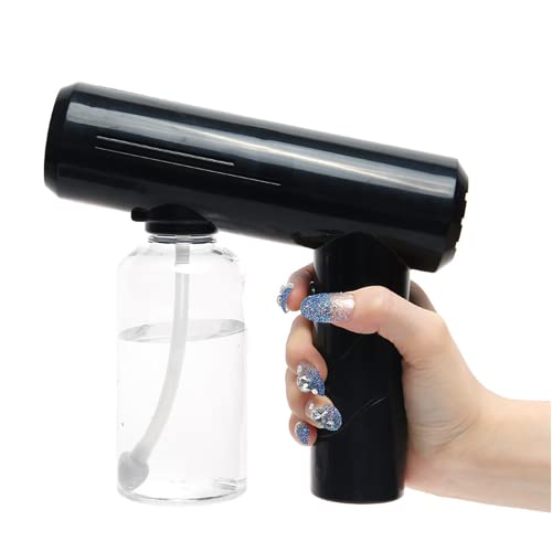 Nano Barber Spray Gun: Electric Sanitizer Fogger for Indoor & Outdoor - 8.8 oz, Black
