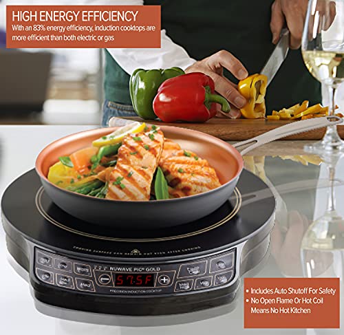 Nuwave Gold Induction Cooktop: Portable & Powerful 8" Coil, 3 Settings, 100-575°F