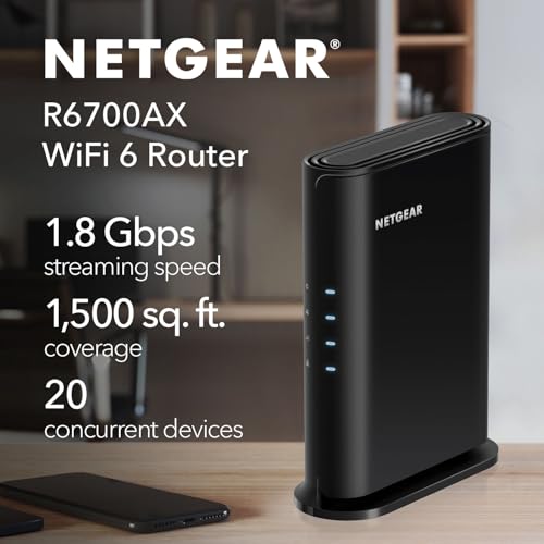 NETGEAR WiFi 6 Router - AX1800 Speed, 1,500 sq. ft. Coverage