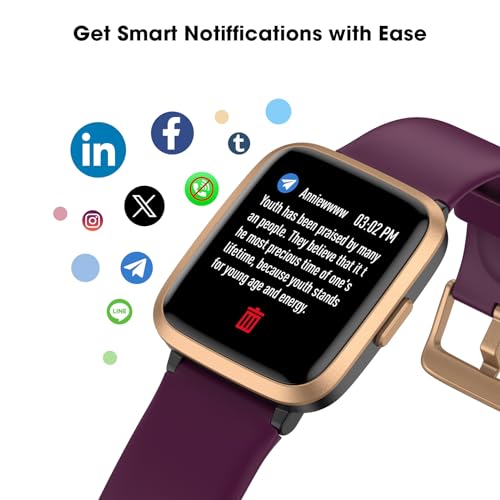 Fitness Tracker Watch with Heart Rate Monitor, Large Screen Pedometer & Sleep Monitor - Waterproof Smartwatch for Women Men